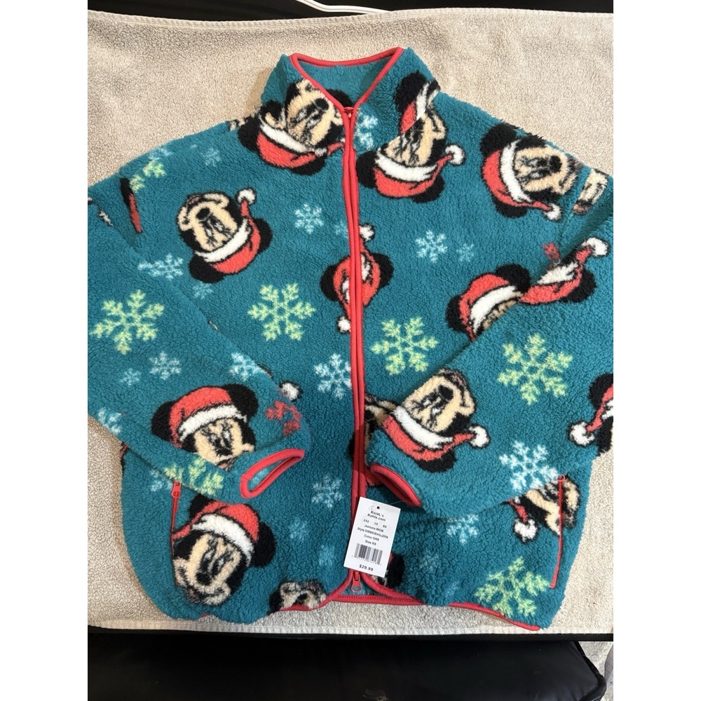 Juniors XS Mickey And Friends Sherpa Jacket, By Mad Engine NWT